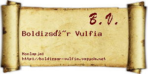 Boldizsár Vulfia névjegykártya